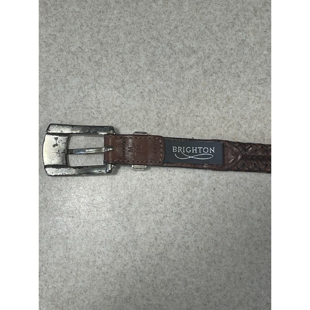 Vintage Brighton Brown Leather Braided Belt -Q2108 Women’s Size Medium -30 - Picture 3 of 11